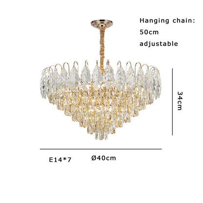 DecorBites™ Brilliance Crystal Chandelier for Luxe Living & Dining Rooms.