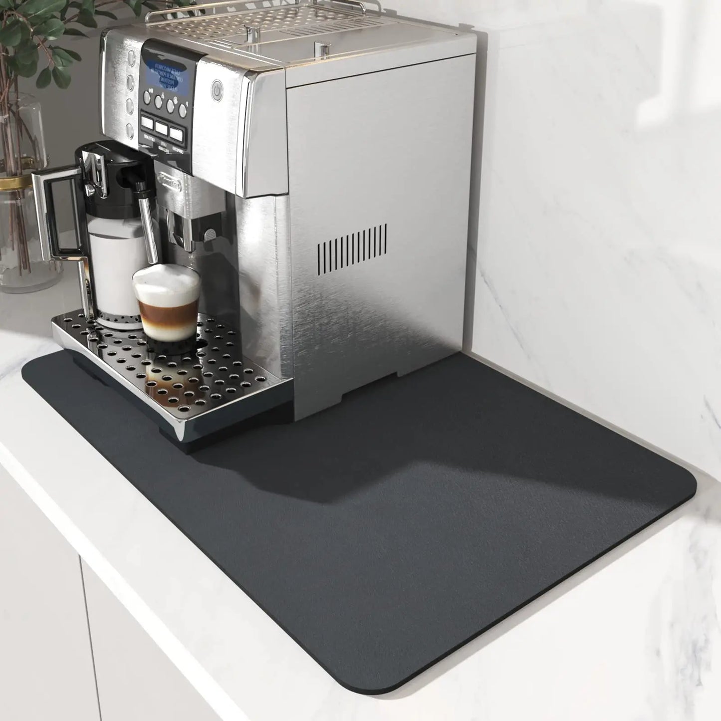 DecorBites™ Espresso Machine Mat Absorbent Kitchen Coffeware for Countertops