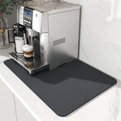 DecorBites™ Espresso Machine Mat Absorbent Kitchen Coffeware for Countertops