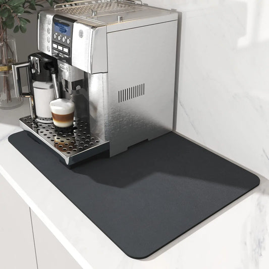 DecorBites™ Espresso Machine Mat Absorbent Kitchen Coffeware for Countertops