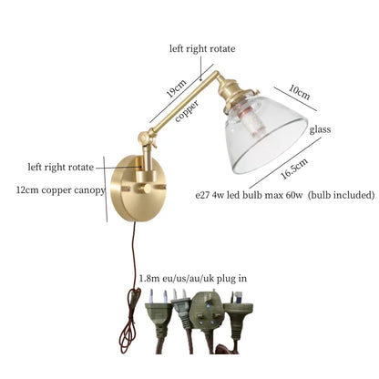 DecorBites™ Clear Glass LED Wall Sconce Switch Light - Nordic Minimalism Design