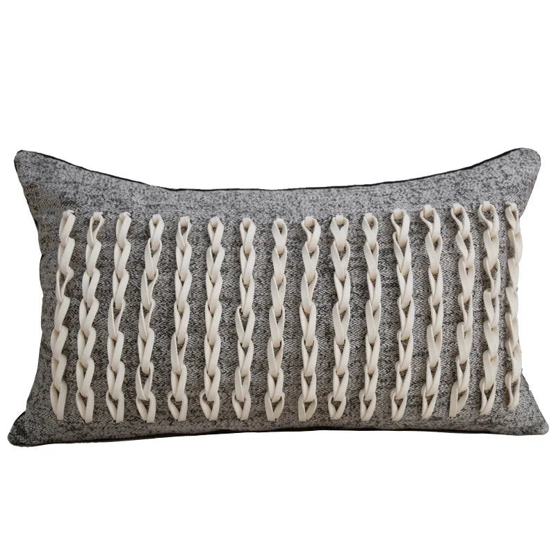 DecorBites™ Black & White Light Luxury Designer Pillow Cover - Living Room & Hotel Sofa Décor
