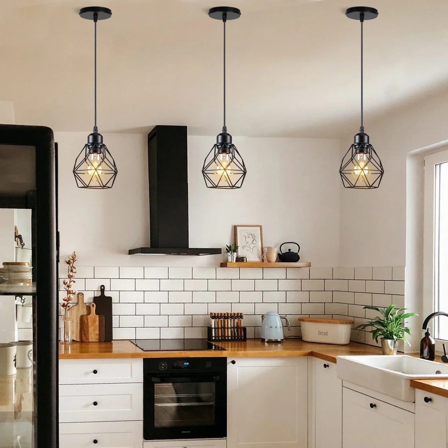 DecorBites™ Industrial Loft Pendant LED Ceiling Light for Home Living Room Kitchen Decor