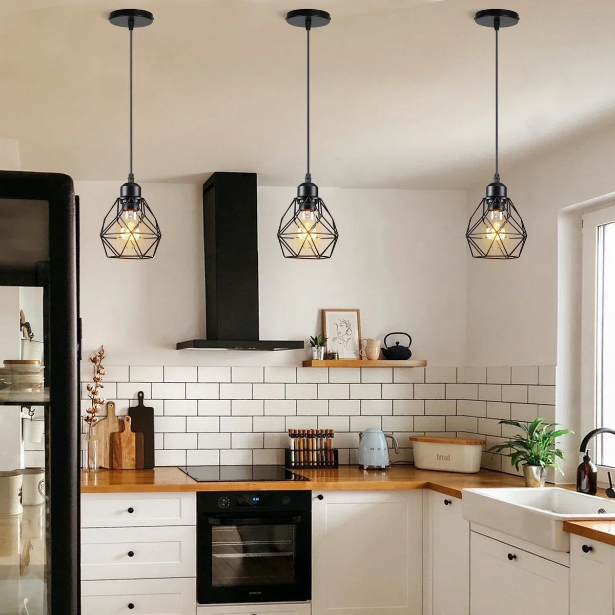 Decorbites™ Industrielles Loft-Pendant-LED-Deckenleuchte für die Dekoration im Wohnzimmer, Küche und Zuhause