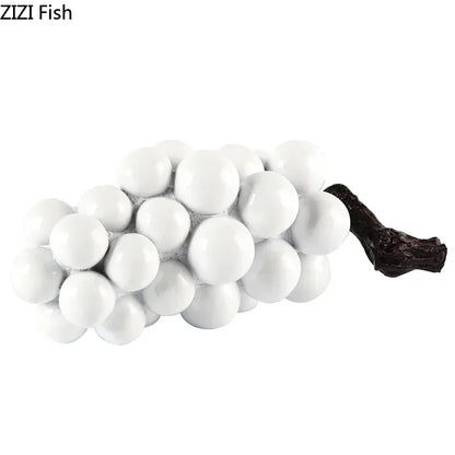 Adorno de escritorio DecorBites™: Figura de uva en brocheta, artesanía, estatua de frutas.