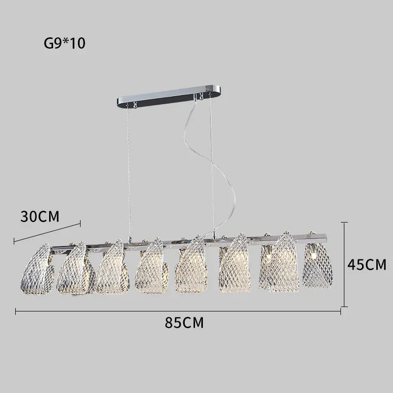 DecorBites™ Glass Pinecone LED Chandelier: Modern Art Deco Pendant Lighting