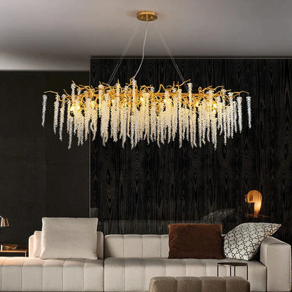 DecorBites™ Crystal Tassel LED Chandeliers for Luxury Home Decor