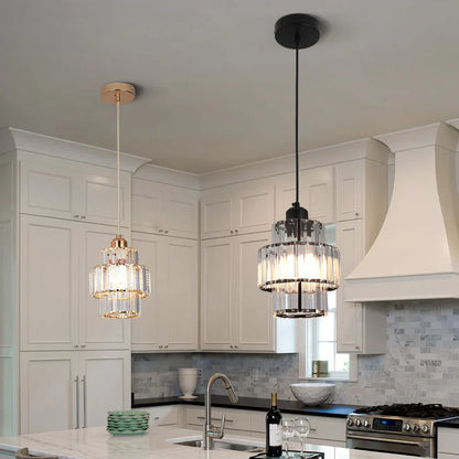 DecorBites™ Crystal Glass Ceiling Chandelier for Bright Home Hotel Decor