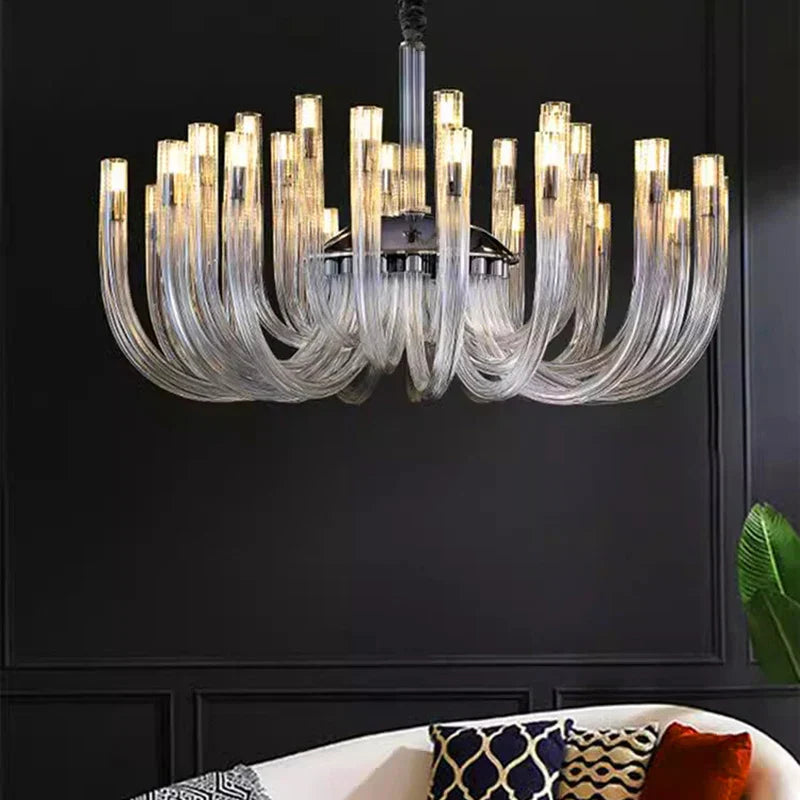 Satin Nickel LED Chandelier
