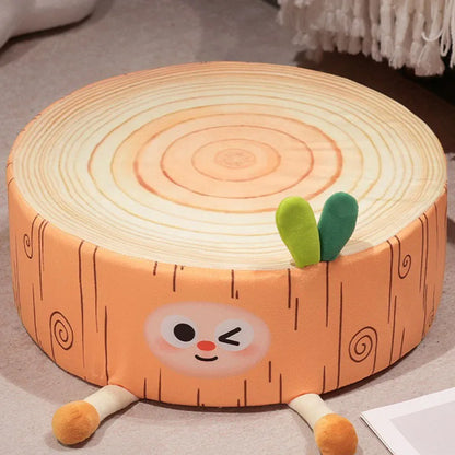 DecorBites™ Cartoon Tree Stump Cushion for Bedroom, Sofa & Balcony Decoration