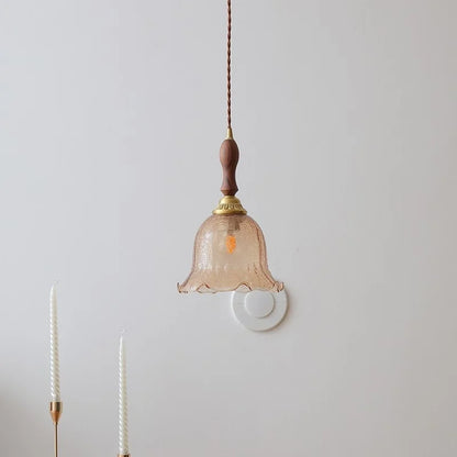 DecorBites™ LED Glass Wood Pendant Lights | Modern Nordic Style Hanging Lamp for Home Décor