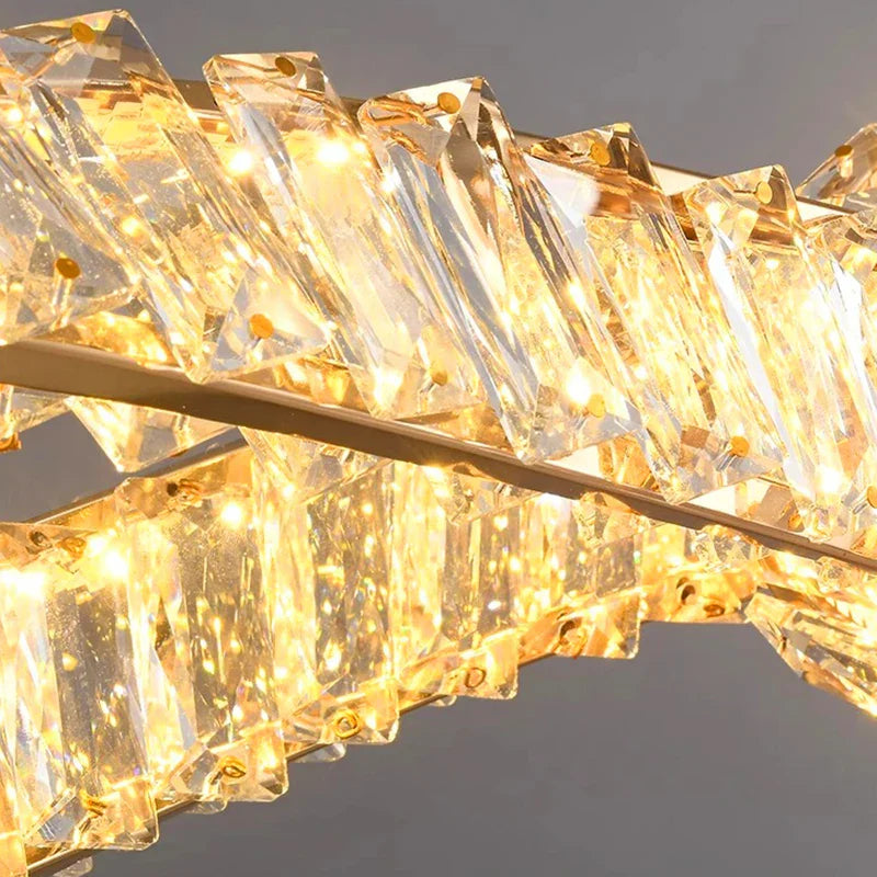 DecorBites™ Crystal Chandelier: Modern Hanging Pendant Light Fixture for Dining and Living Room