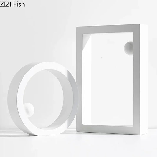 Adorno de escritorio DecorBites™ de círculo geométrico. Decoración estética minimalista moderna de arte abstracto.