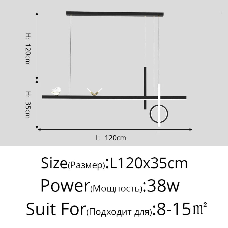 DecorBites™ LED Pendant Lights: Remote Controlled Modern Lighting for Home Décor