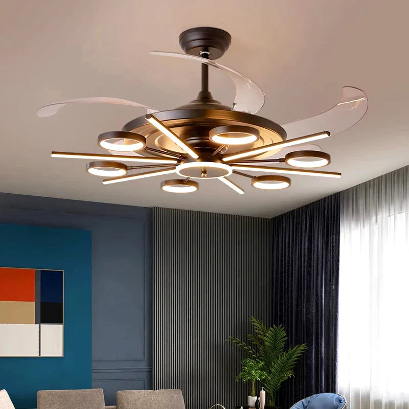 White Bladeless Ceiling Fan 12-Head Kids Room