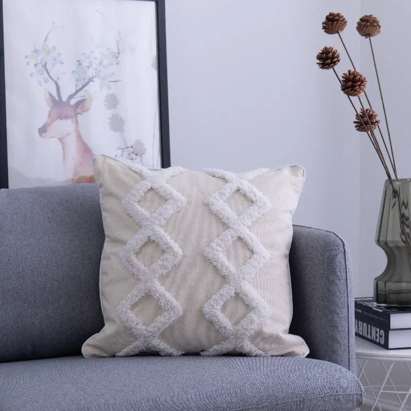 Cotton Tassel Sofa Pillowcase