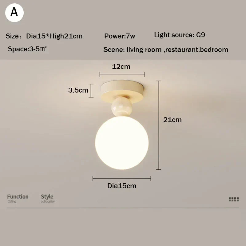 DecorBites™ LED Ceiling Moon Wall Lamp Minimalist Bedroom Lighting Fixture