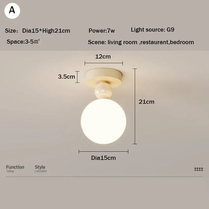 DecorBites™ LED Ceiling Moon Wall Lamp Minimalist Bedroom Lighting Fixture