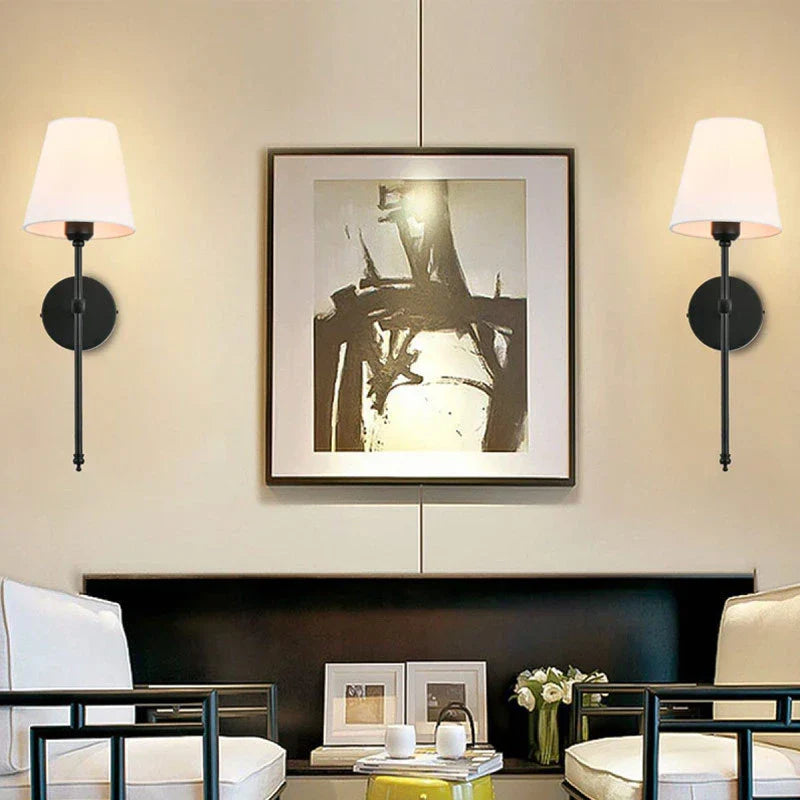 DecorBites™ Industrial Retro Fabric Wall Lamp for Bedroom, Bathroom, Living Room Lighting