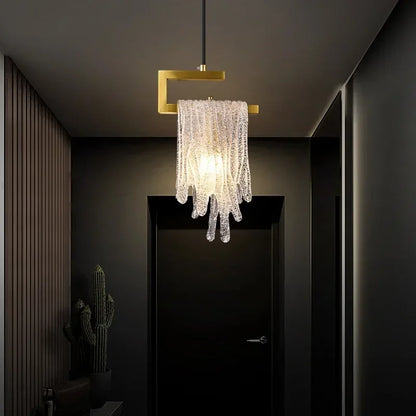 Lámpara colgante LED de cristal DecorBites™: Accesorio decorativo moderno para dormitorio, pasillo o sala de estar