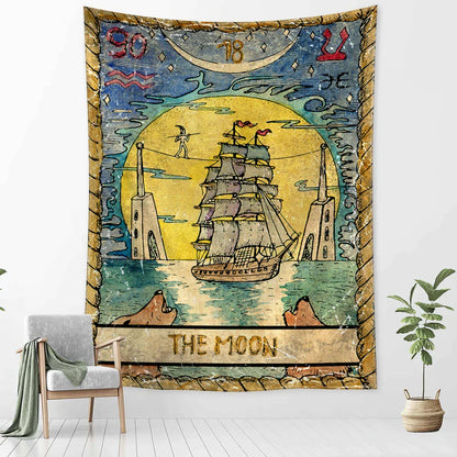 Constellation Tarot Tapestry - Bohemian Hippie Wall Hanging for Home Decor by Decobites