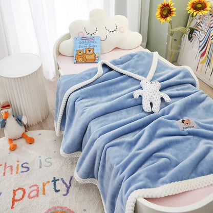 بطانية ديكوربايتس™ للأطفال من الفلانيل - غطاء سرير فردي خفيف الوزن ومريح