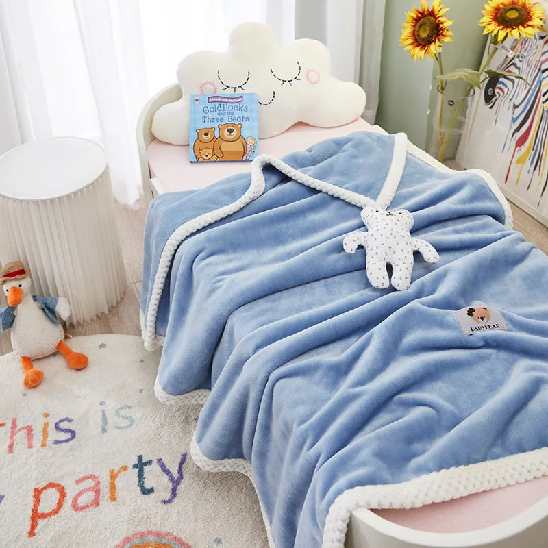 Manta de Siesta de Franela Decorbites™ para Niños - Cubierta Ligera y Acogedora para Cama Individual