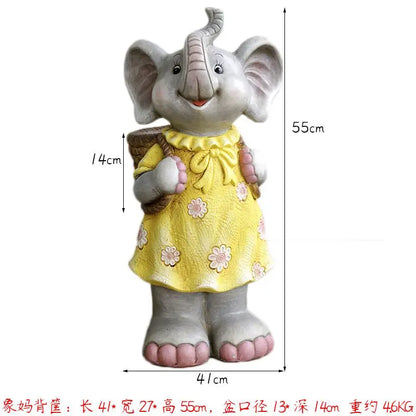 DecorBites™ Elephant Garden Decoration | Creative Animal Flower Pots for Kindergarten and Outdoor Decor