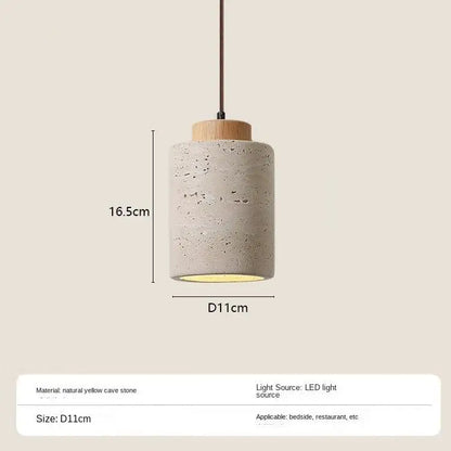 Japanese Travertine Stone Pendant Light
