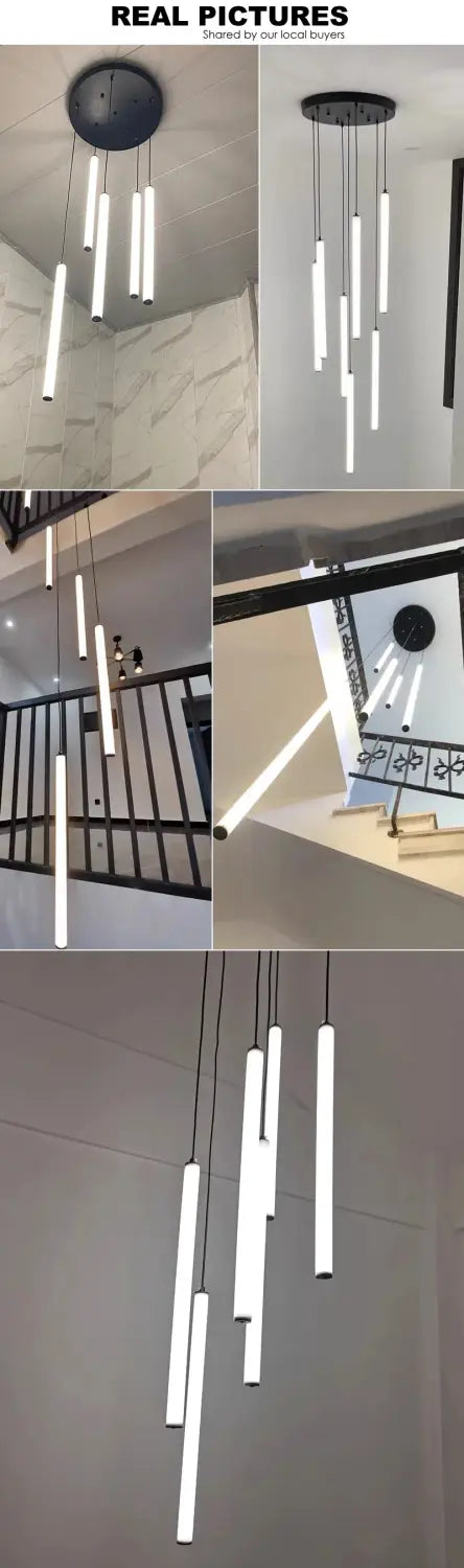 LED Spiral Staircase Ceiling Chandelier