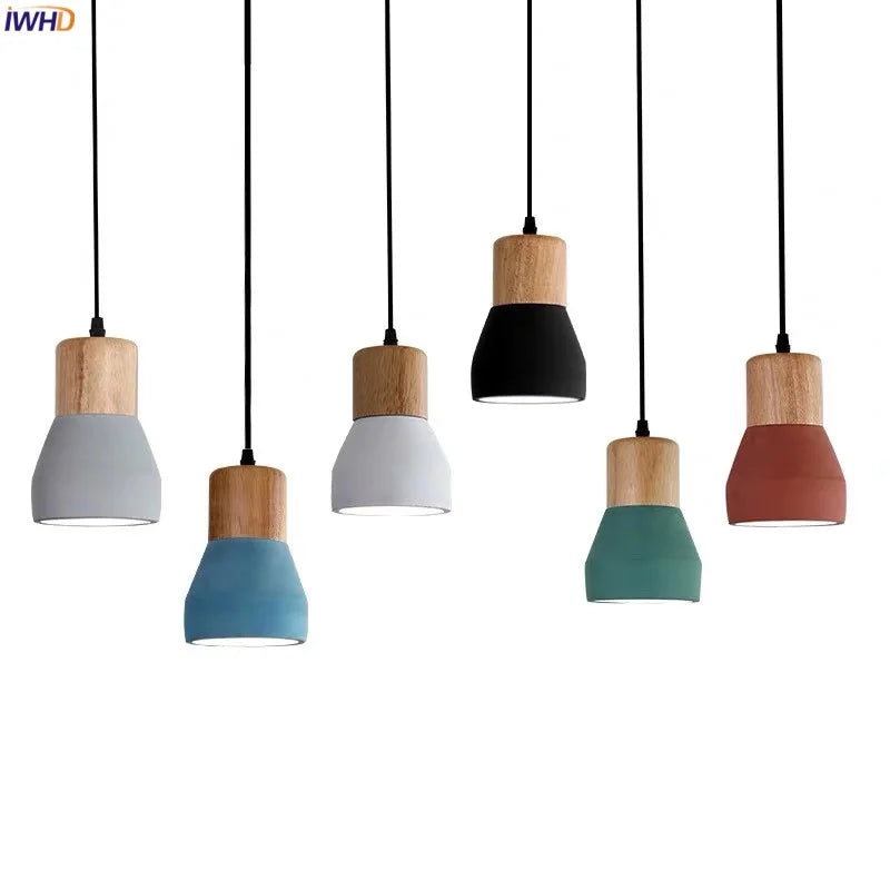 DecorBites™ Cement LED Pendant Lamp Industrial Decor Bedroom Living Room Bar Cafe