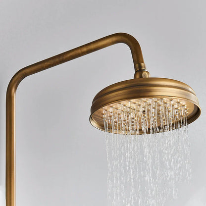 DecorBites™ Brass Handheld Rainfall Shower Wall-mounted Hot Cold Water Mixer System