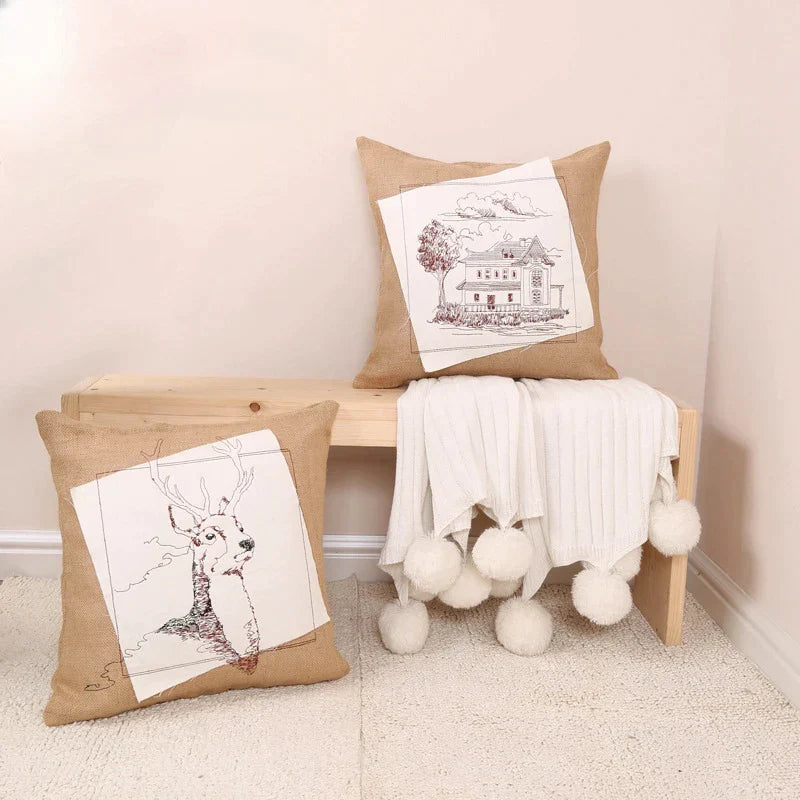 DecorBites™ Embroidered Fashion Pillow Cover