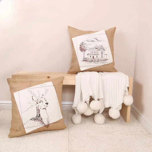 DecorBites™ Embroidered Fashion Pillow Cover