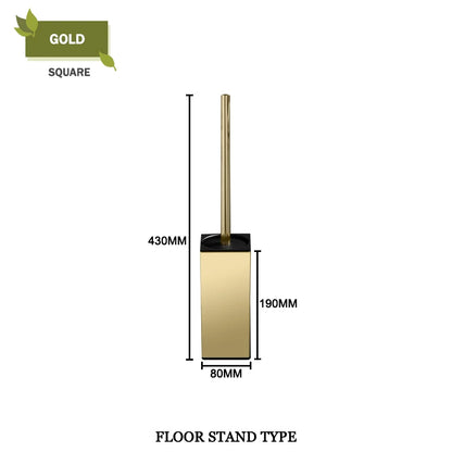 Juego de escobilla de inodoro DecorBites™ Gold con soporte de pared