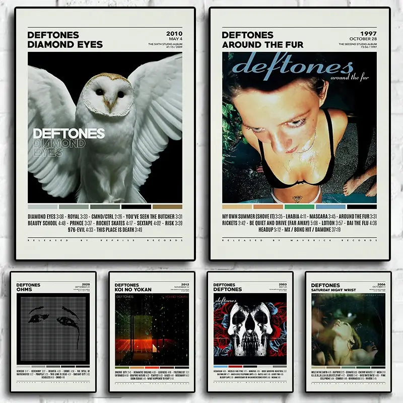 DecorBites™ Deftones Canvas Painting Album Cover Wall Art