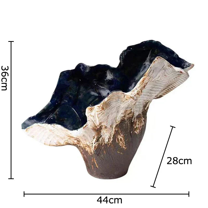 Jarrón de forma irregular DecorBites™: Decoración abstracta para escritorio que aporta un toque estético a cualquier habitación.