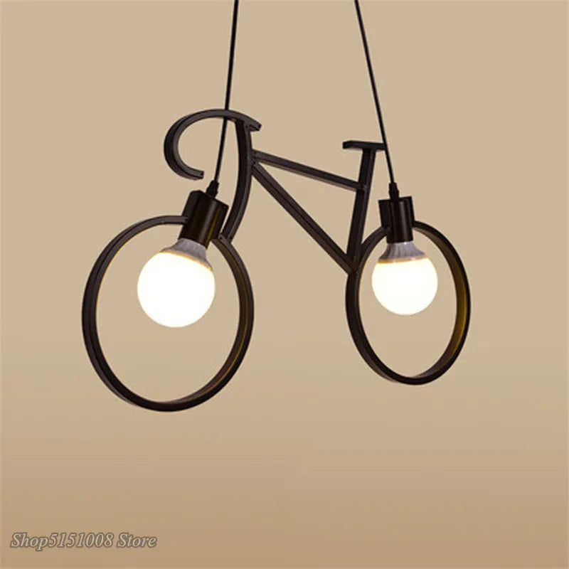 DecorBites™ Industrial Bicycle Pendant Light for Living Room, Restaurant, and Bar