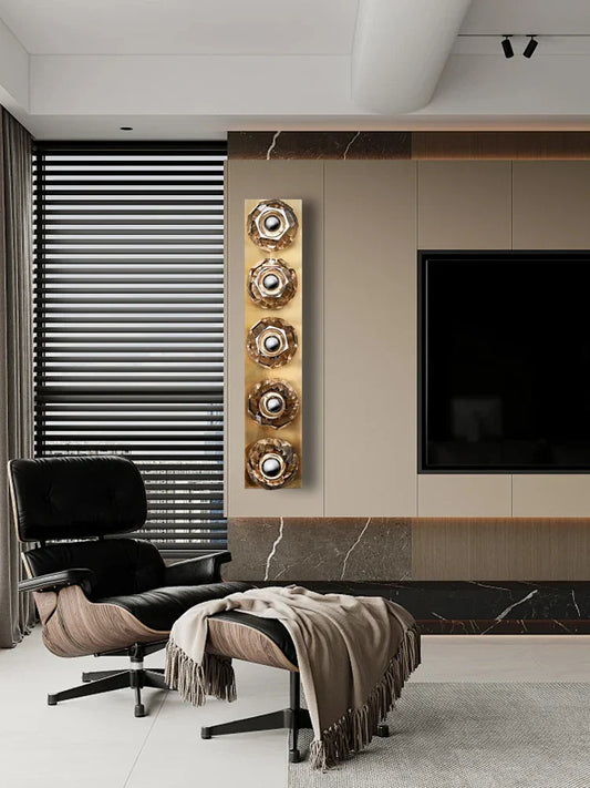 DecorBites™ Crystal Wall Lamp Bronze Chrome Sconce Lights for Vintage Living Room