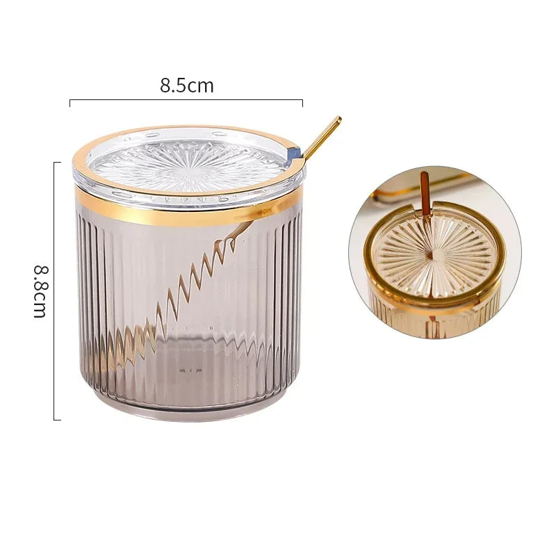 مجموعة أوعية التوابل الأكريليكية من ديكوربايتس™ مع صينية - منظم تخزين للمطبخ