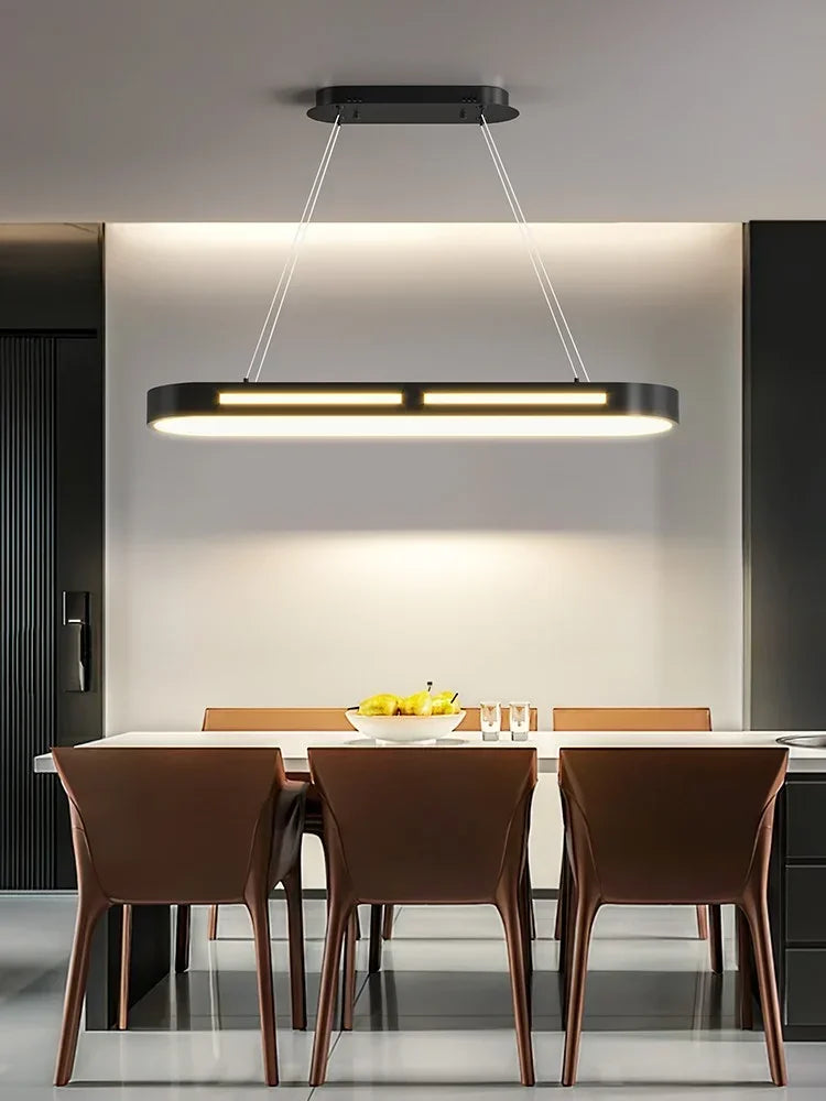 DecorBites™ LED Office Chandelier: Modern Minimalist, Creative & Luxe Dining Room Lighting