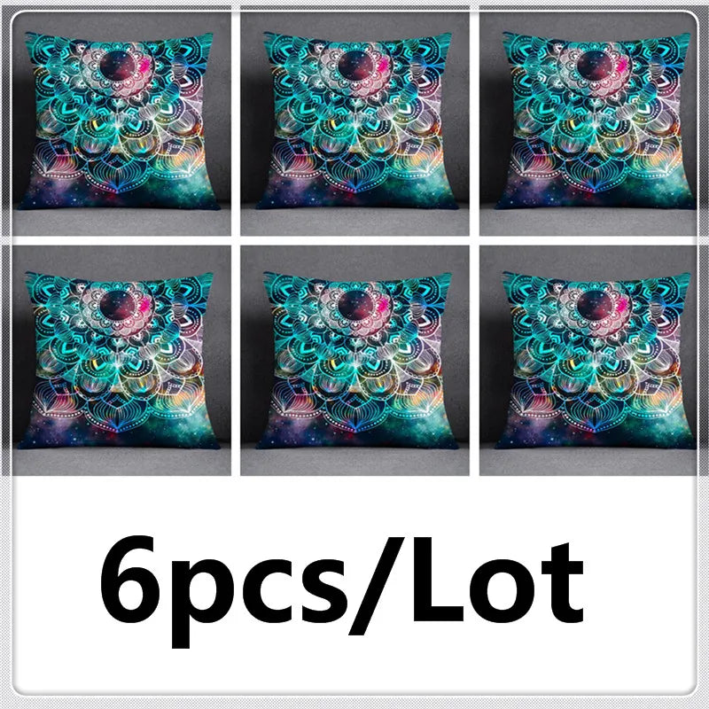 DecorBites™ Green Leaves Flower Pillowcase Set | Modern Winter Short Plush 45x45cm Cozy Covers