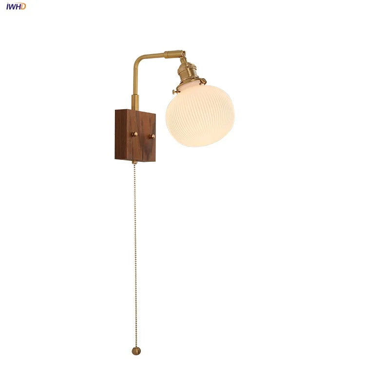 Ceramic Walnut Wall Sconce