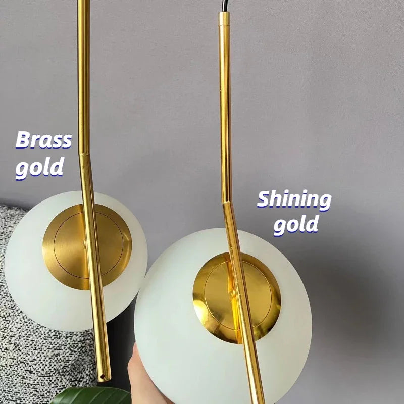 DecorBites™ Glass Ball Pendant Light Fixture Modern Hanging Lamp for Bedroom Dining Room