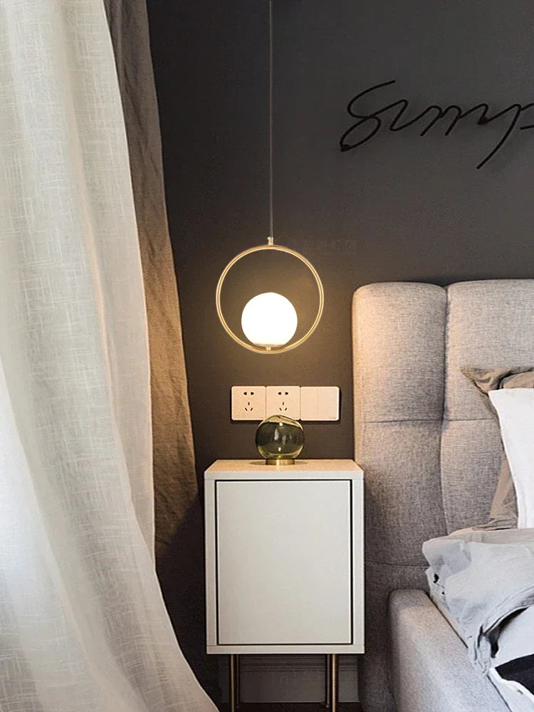 Lámpara colgante LED de bola de cristal DecorBites™ para bares y restaurantes - Estilo nórdico