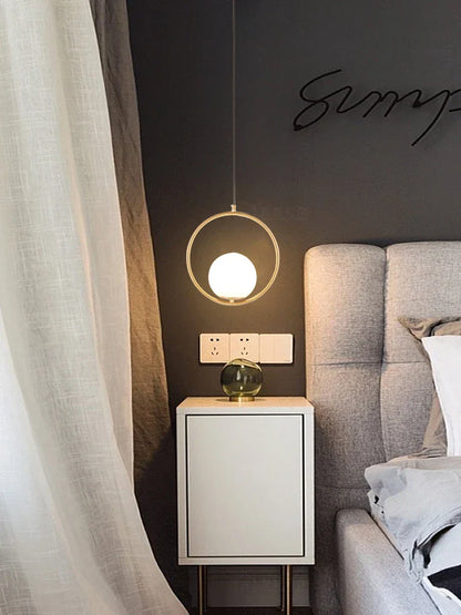 Lámpara colgante LED de bola de cristal DecorBites™ para bares y restaurantes - Estilo nórdico