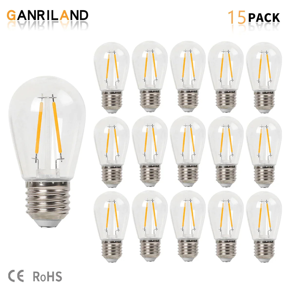 Decorbites™ LED-Filament-S14-Lampen, Vintage-Design, unzerbrechlich, Außendekoration, 1W 2W
