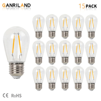 Decorbites™ LED-Filament-S14-Lampen, Vintage-Design, unzerbrechlich, Außendekoration, 1W 2W
