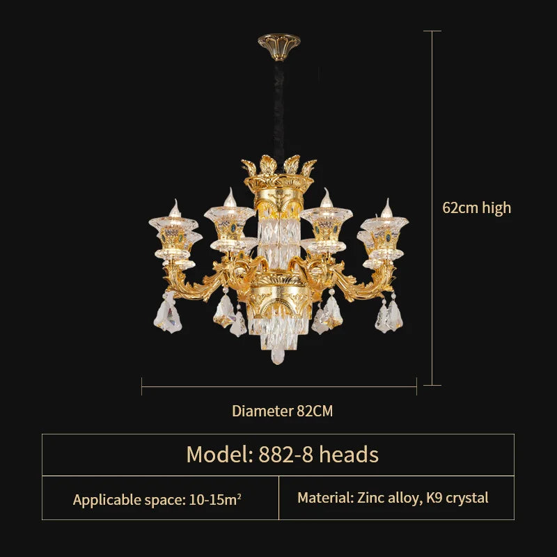 DecorBites™ Crystal Chandelier: Modern, Simple Luxury Lighting for Living Room, Restaurant, Home
