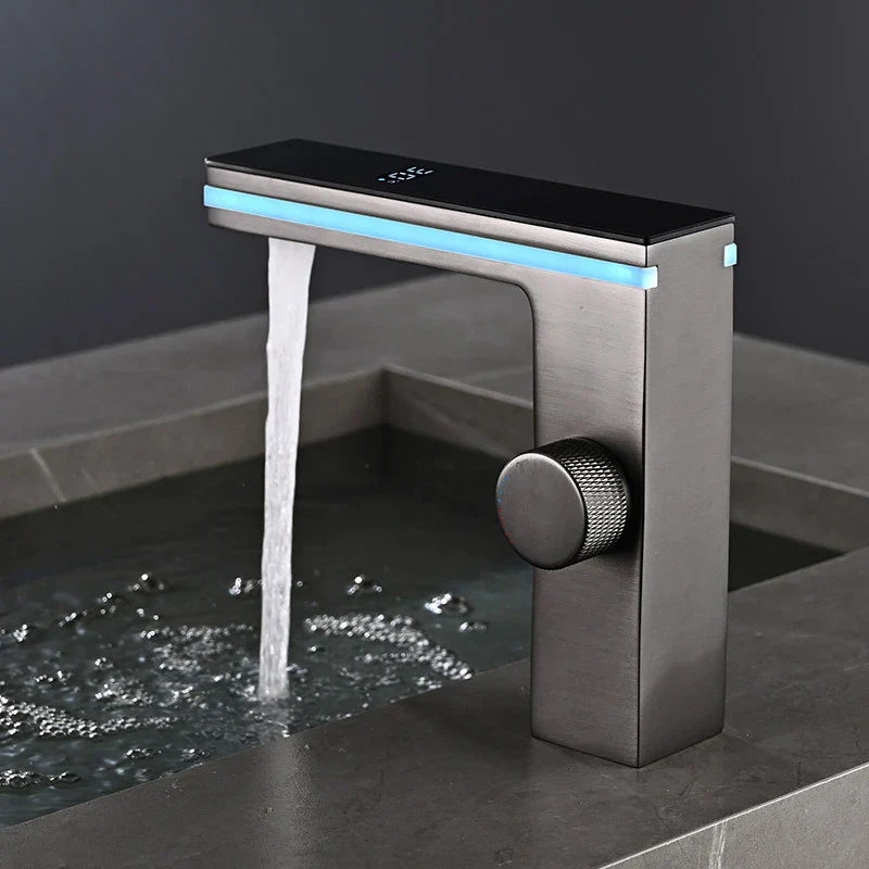DecorBites™ LED Temperature Display Basin Faucet with LCD Screen, Cold Hot Mixer Sink Tap
